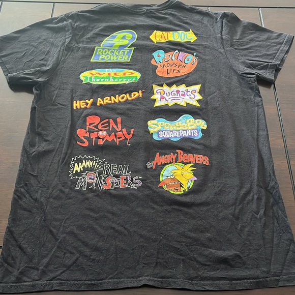 Nickelodeon Men’s Tee-Shit Size Medium Sponge Bob Ren and Stimpy Rugrats - Picture 4 of 5